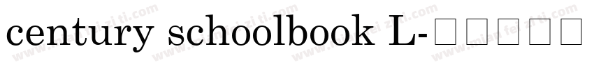 century schoolbook L字体转换
